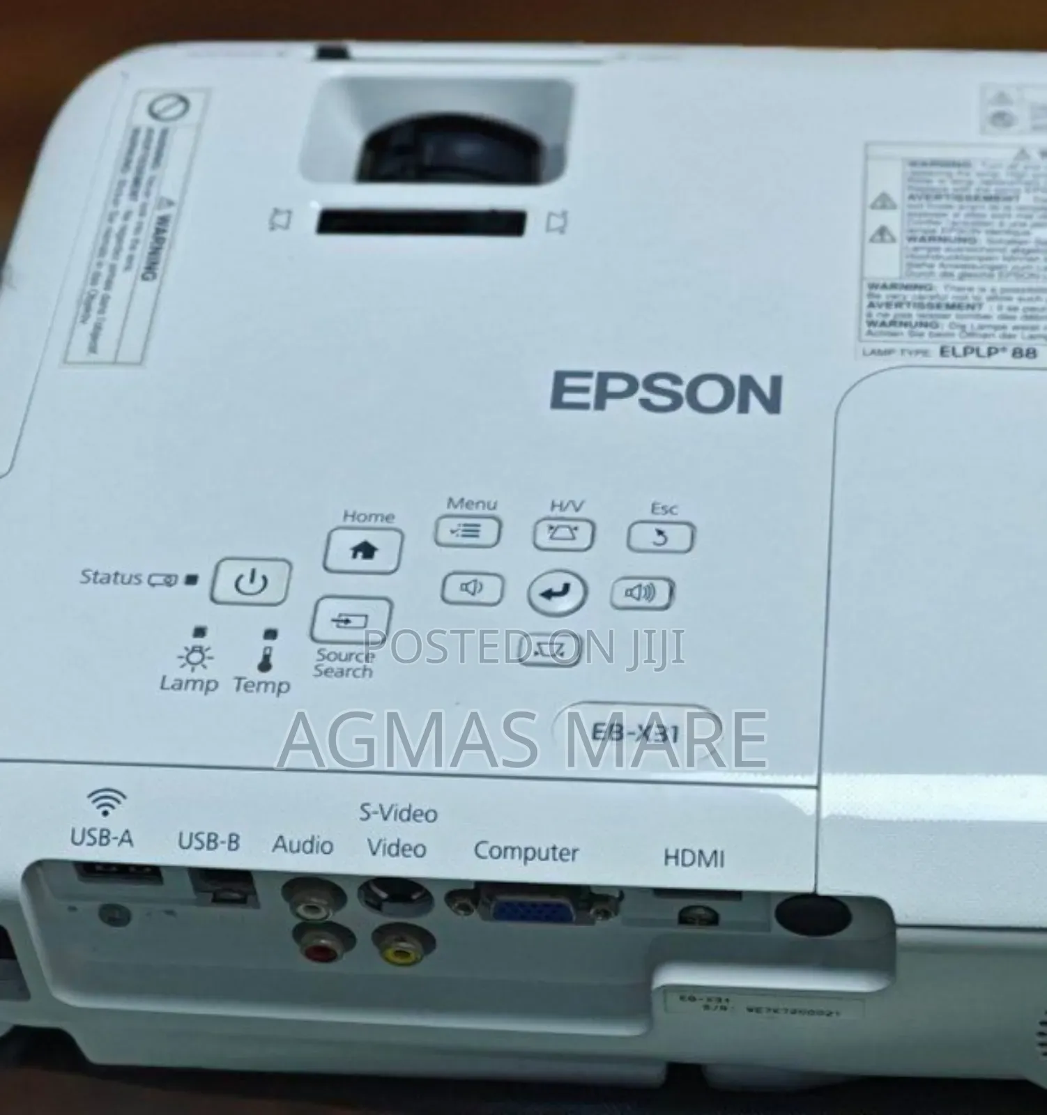 Epson Projector With Remote Model Name: Eb-X31 Hardware