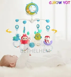 Baby Bed Bell የልጆች አልጋ መጫዎቻ በባትሪ የሚሰራ በራሱ የሚሽከረከር