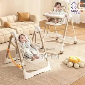 【5-in-1 High Chair Multifunction】 ከመመገቢያነት በተጨማሪ ዥዋዥዌ የሚሆን