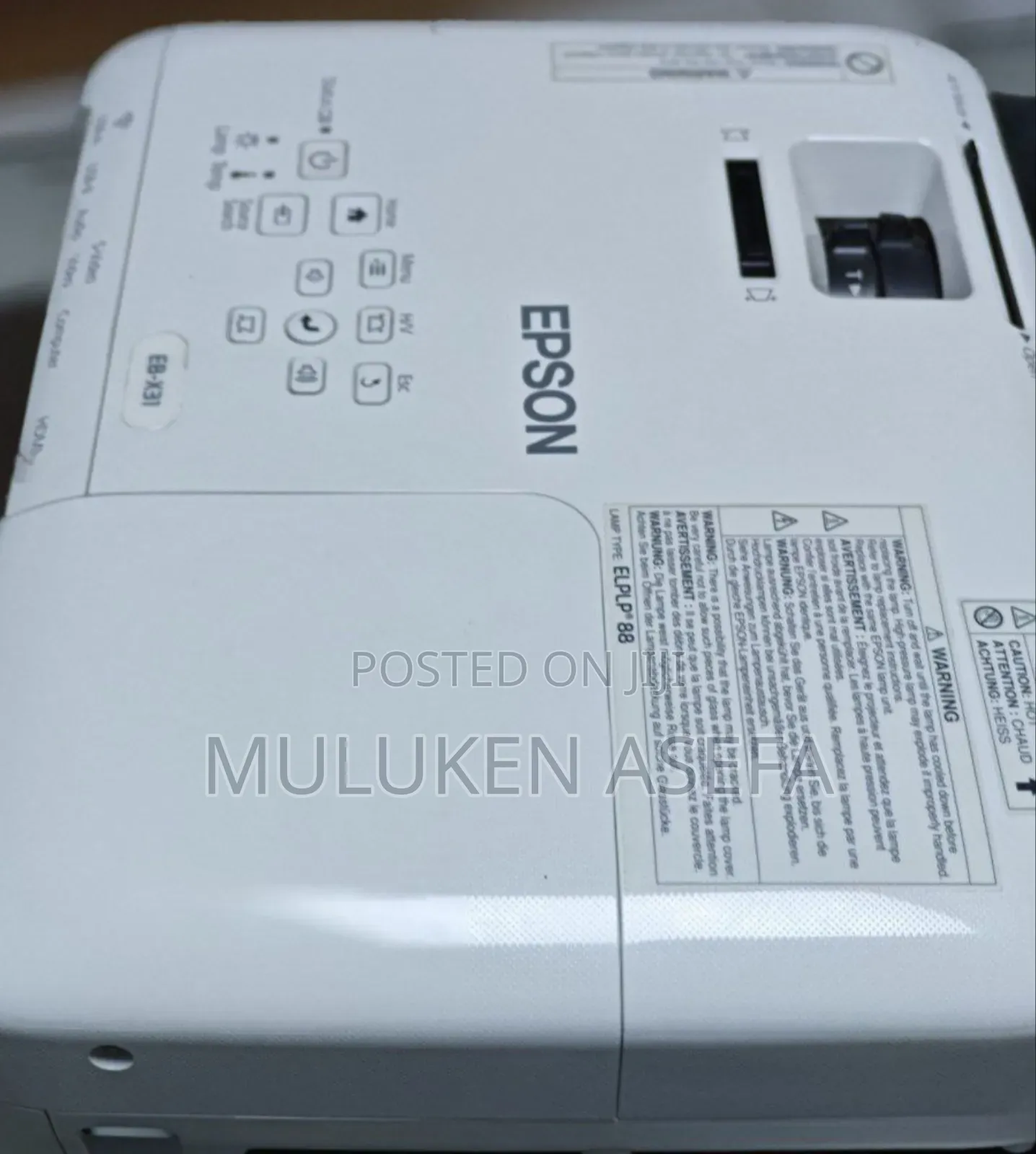 Epson Projector
With Remote 
Model Name: Eb-X31
Hardware
