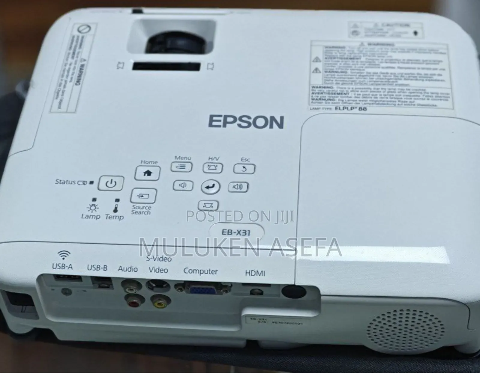 Epson Projector
With Remote 
Model Name: Eb-X31
Hardware