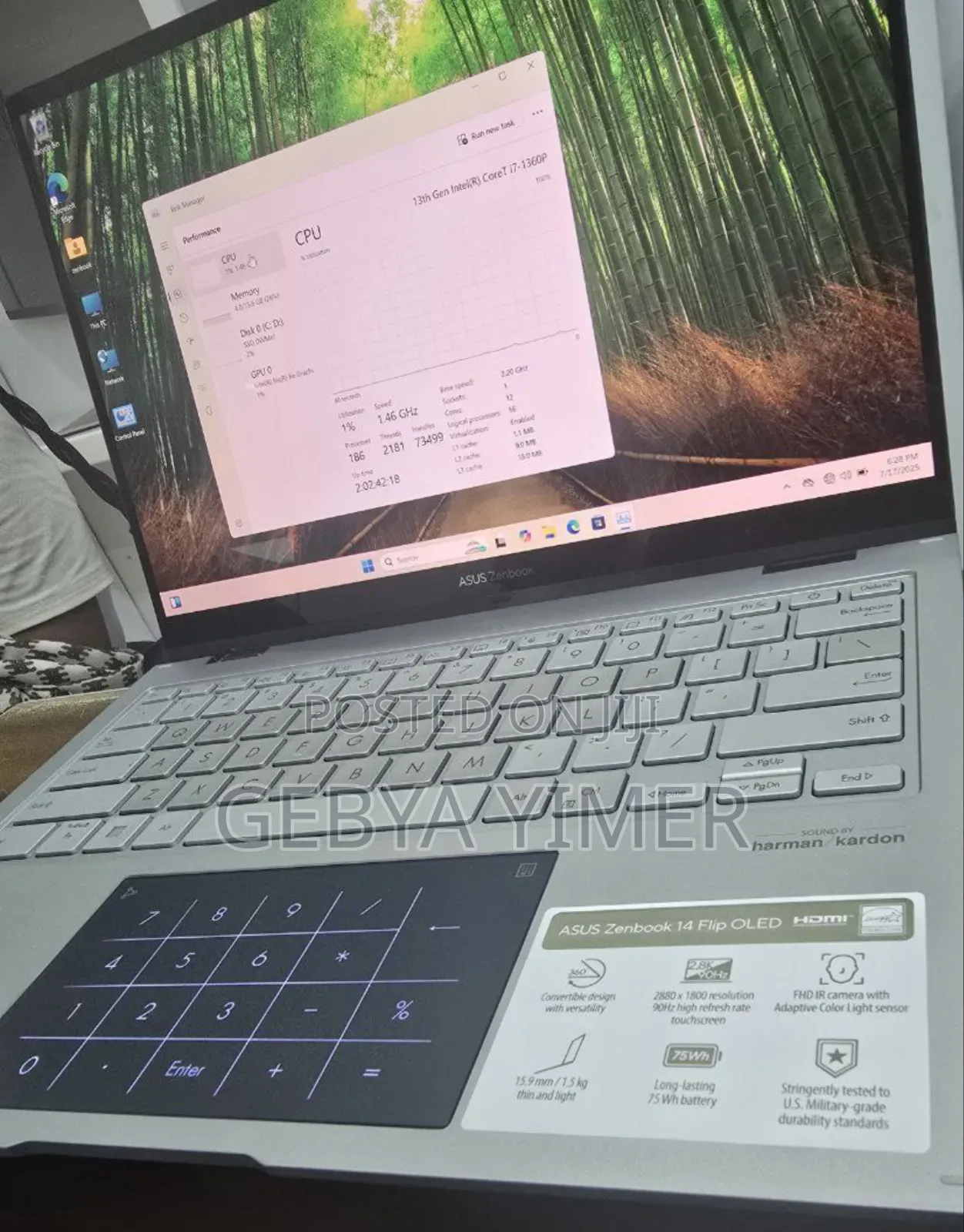 New Laptop Asus ZenBook Flip 14 UX461UA 16GB Intel Core I7 SSD 1T