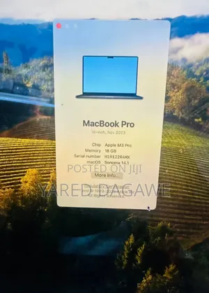New Laptop Apple MacBook 18GB Apple M3 Pro SSD 512GB
