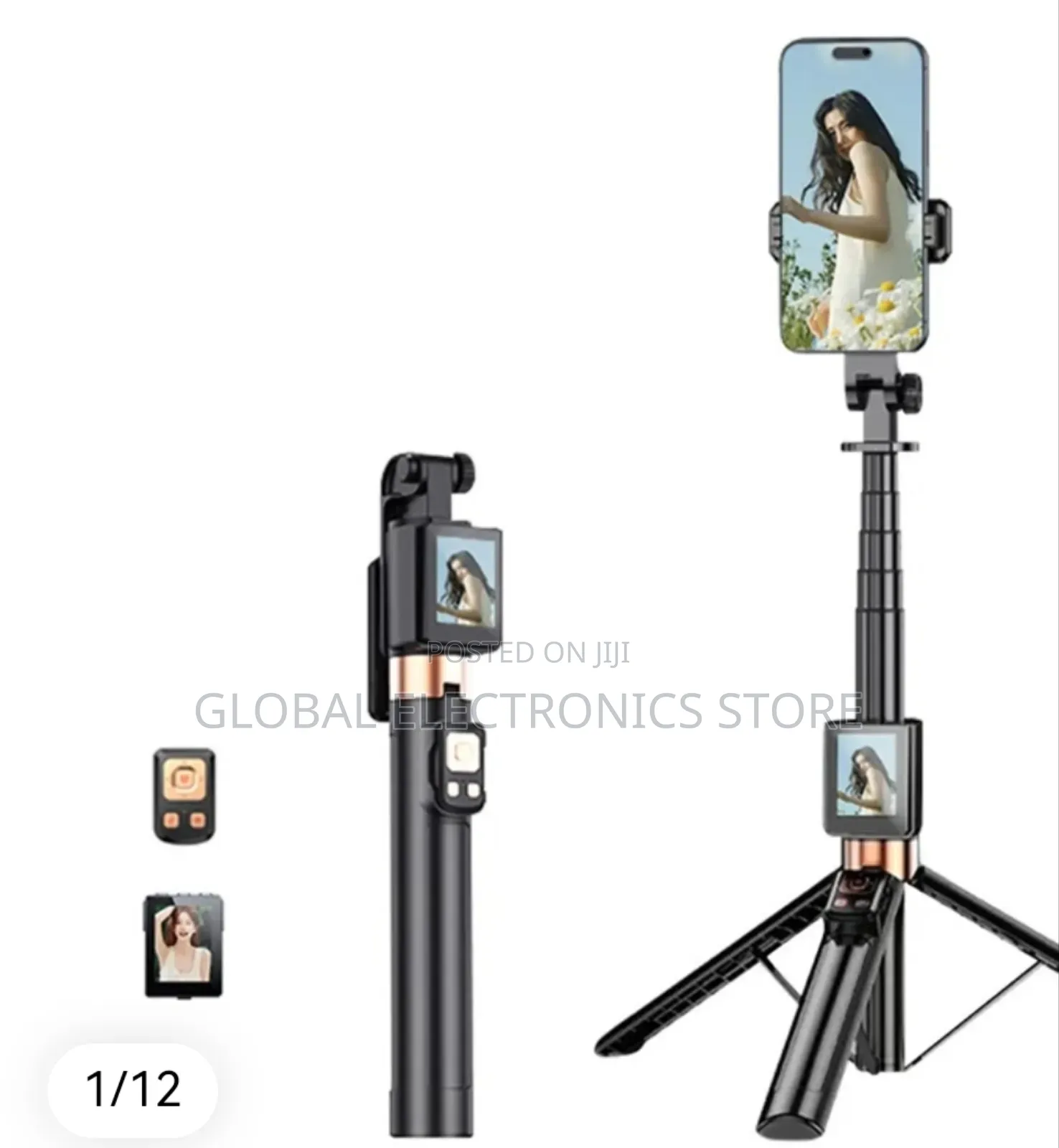 የራሱ Hd Screen የተገጠመለት Selfi Stick Tripod ቁመቱ እስከ 1.7m የሚረዝም