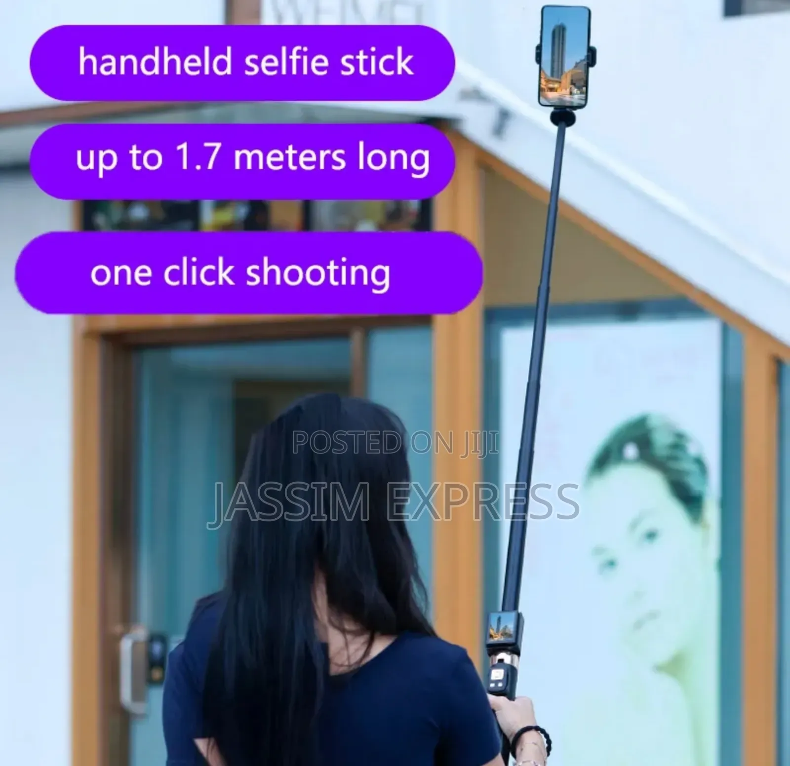 Selfi Stick Tripod የራሱ Screen የተገተመለት እንደፈለጉ እየተንቀሳቀሱ Photo የሚነሱበት1.7m