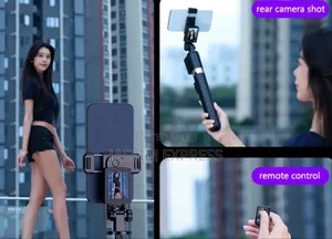 Selfi Stick Tripod የራሱ Screen የተገተመለት እንደፈለጉ እየተንቀሳቀሱ Photo የሚነሱበት1.7m