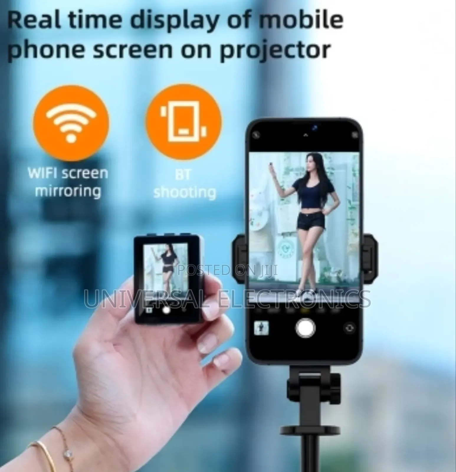 ከፍተኛ Resolution ያለውhd Screen የተገጠመለት ቁመት 1.7m የሚረዝም Tripod Selfi Stick