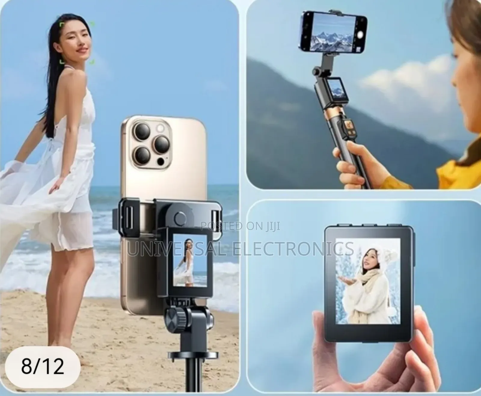 ከፍተኛ Resolution ያለውhd Screen የተገጠመለት ቁመት 1.7m የሚረዝም Tripod Selfi Stick