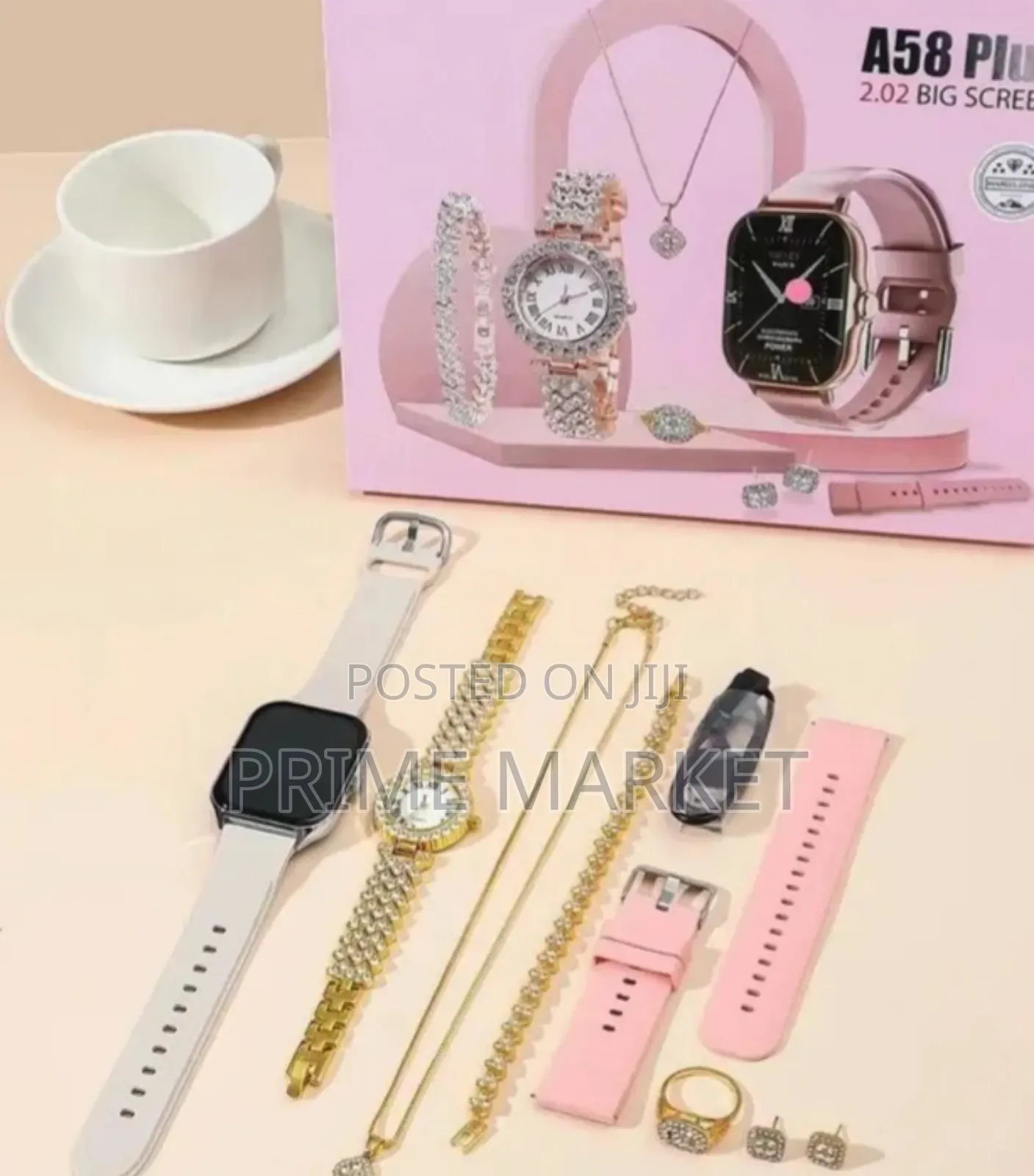 A58 Plus Smartwatch Set for Women's