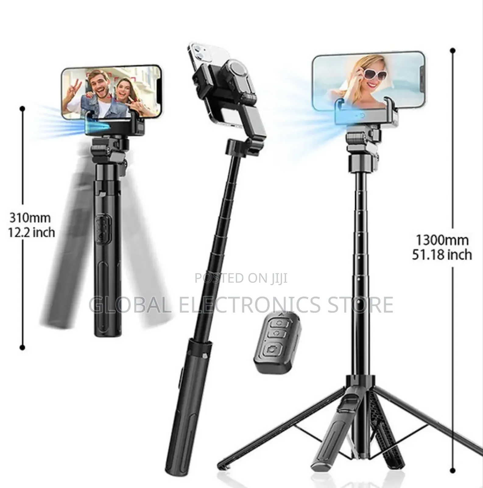 4in1 Gimbal + Selfi Stick + Tripod + Ai Face Tracking(Bulit in Camera)