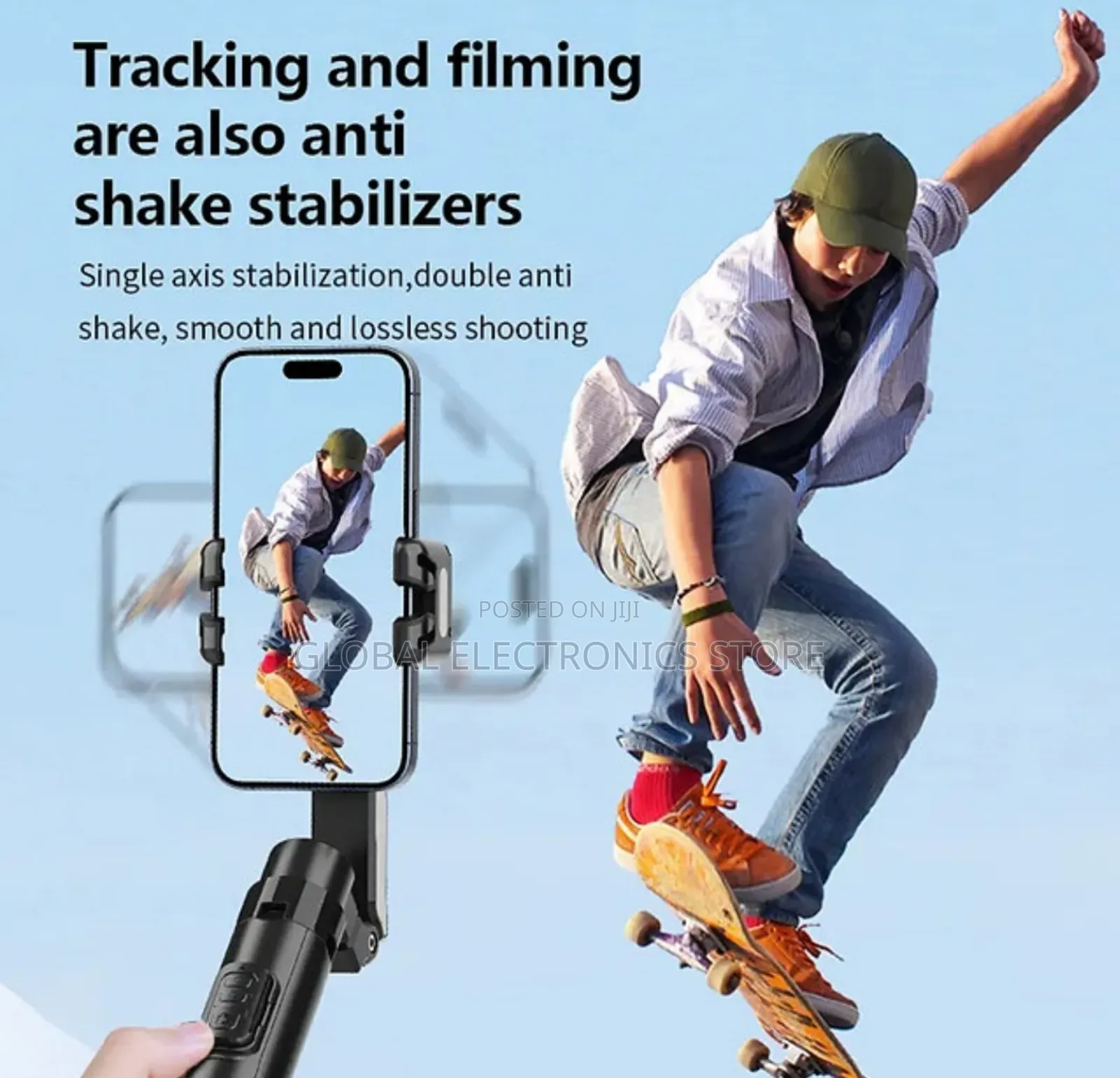 4in1 Gimbal + Selfi Stick + Tripod + Ai Face Tracking(Bulit in Camera)