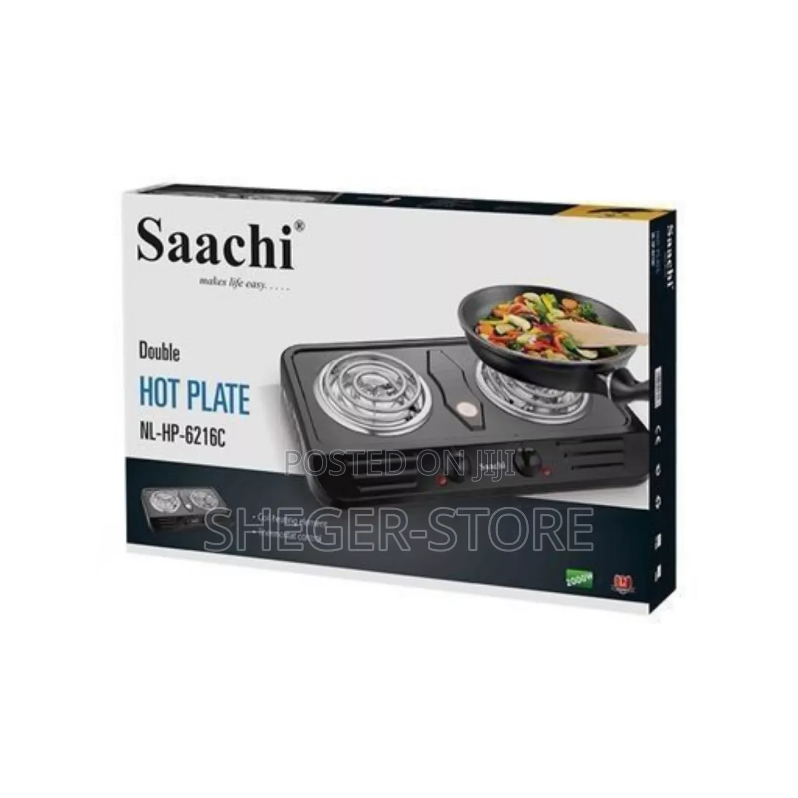 Orginal Saachi Hot Plate-ሳቺ ባለሁለት ምድጃ ስቶቭ(Free Delivery Included)
