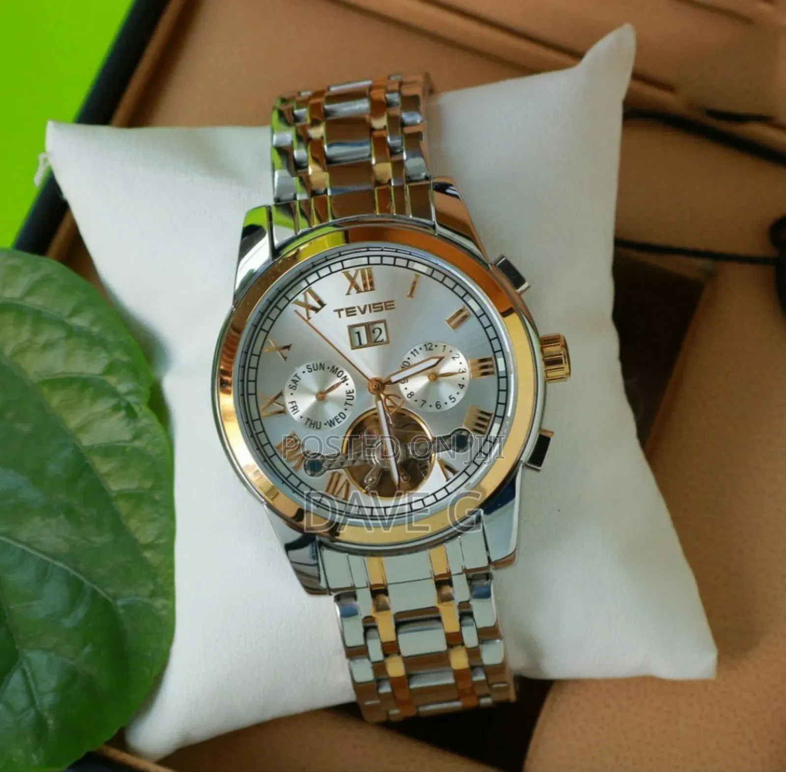 Tevise Luxury Men's Watch, Retro Carved, Waterproof Men's Watch