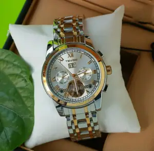 Tevise Luxury Men's Watch, Retro Carved, Waterproof Men's Watch