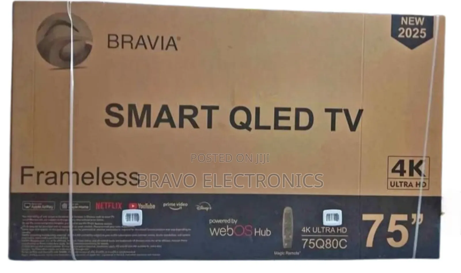 Bravia 75" Qled Frameless Tv – Cinema at Home! Free Delivery