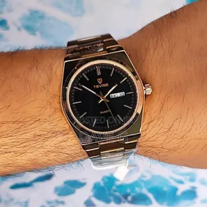 Photo - Full Black Tevise Brand Quartz Stainless Steel Watch for Men