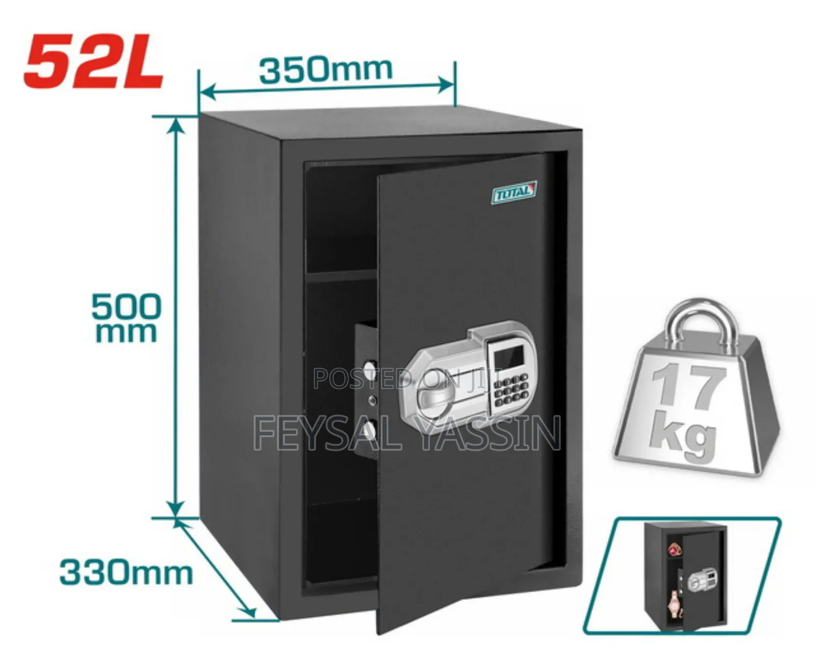 Electronic Safe Box 52 L