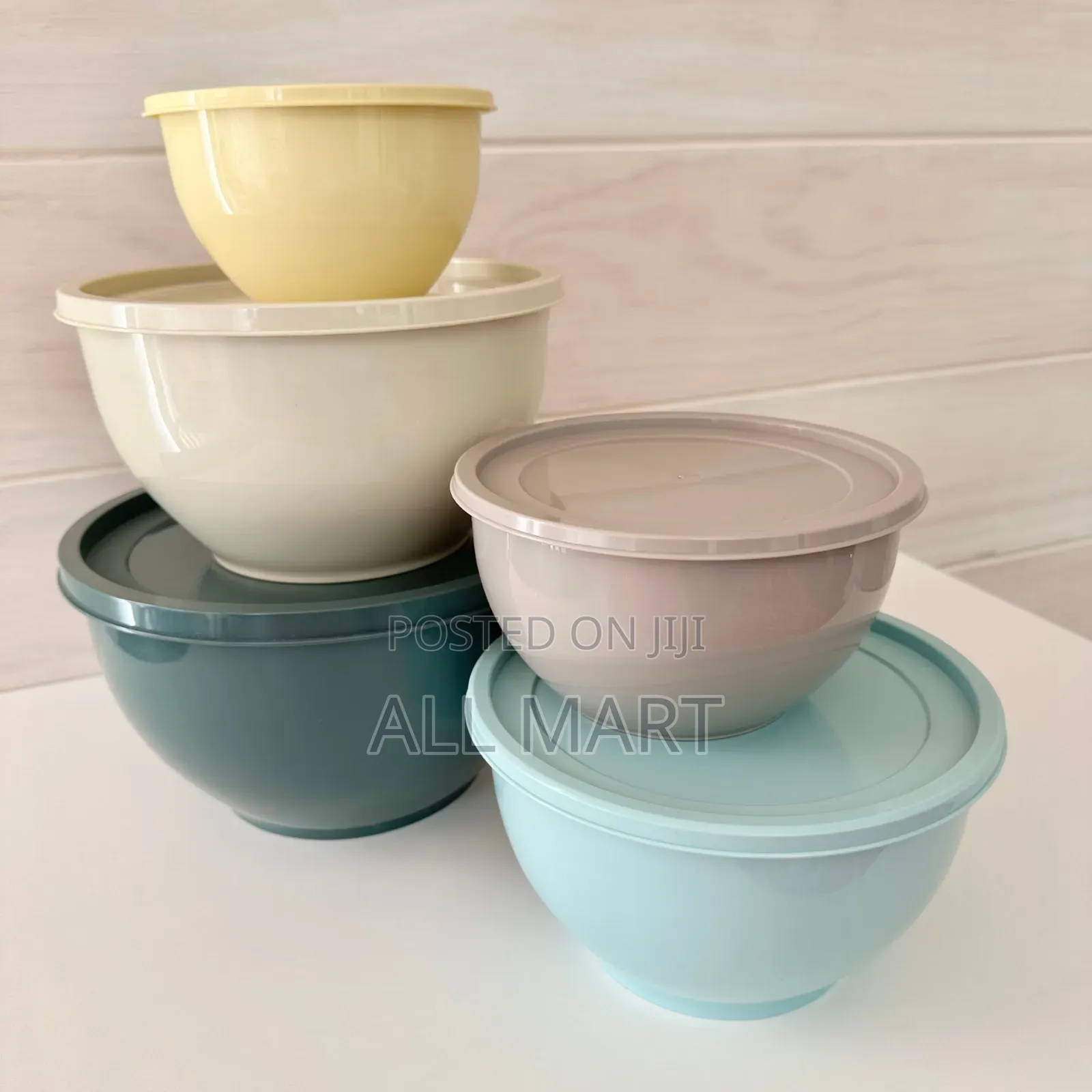 Ikea Bowl With Lid, Set of 5, Mixed Colors