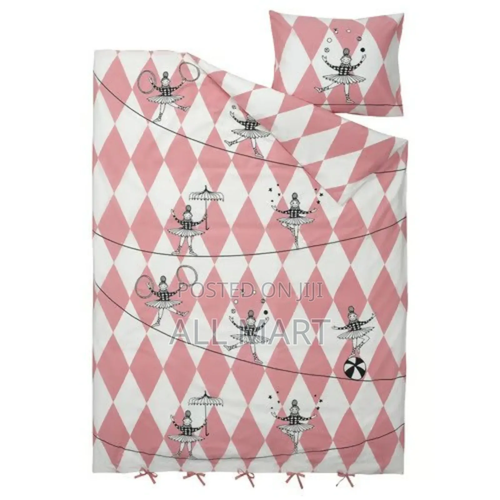 Ikea Busenkel Duvet Cover and Pillowcase, Ballerina Pattern