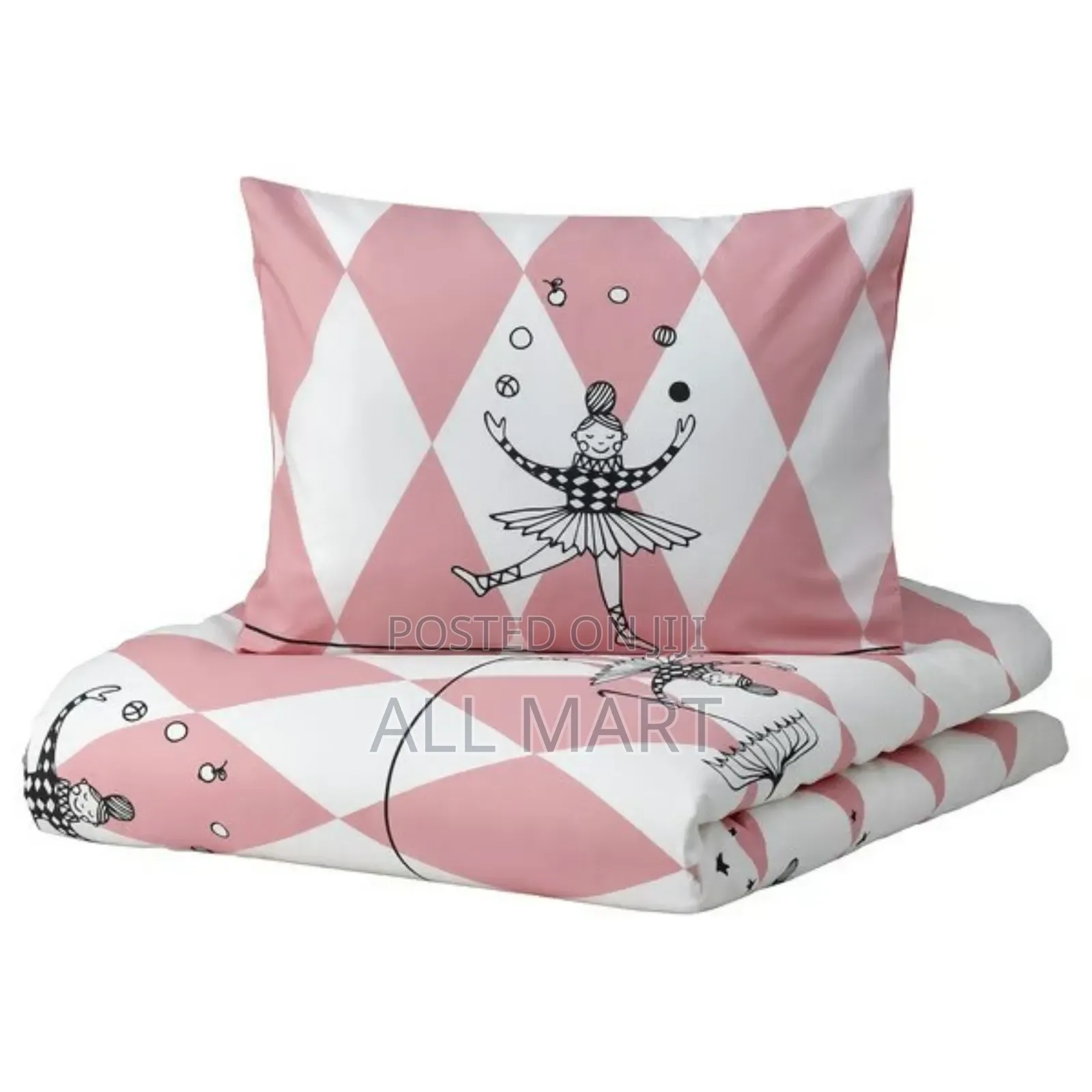 Ikea Busenkel Duvet Cover and Pillowcase, Ballerina Pattern