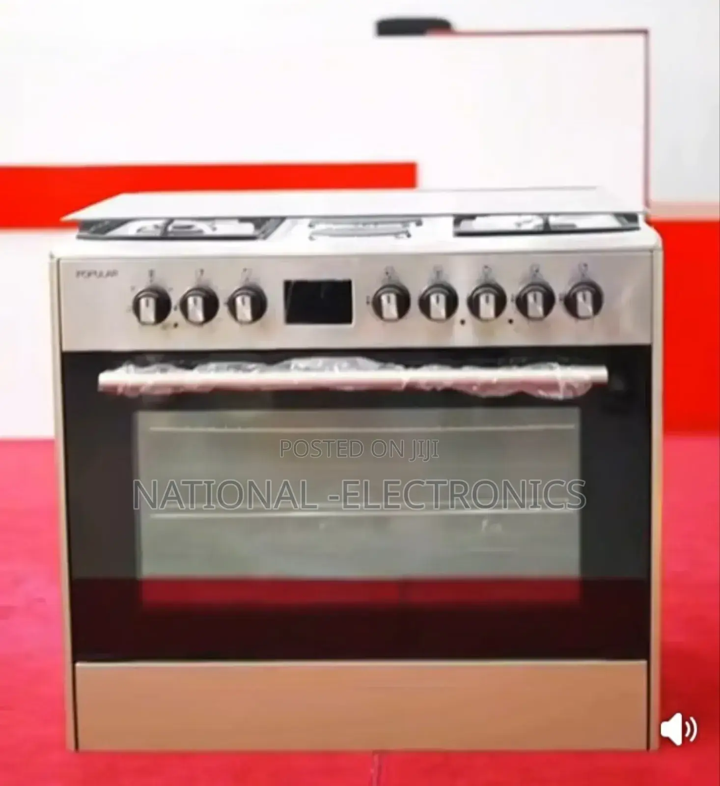 Popular Oven 60cm by 90 4electric End 2gas Freestanding
