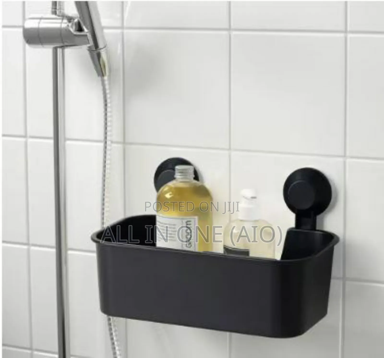 Ikea Tisken Corner Shelf Unit With Suction Cup, Black