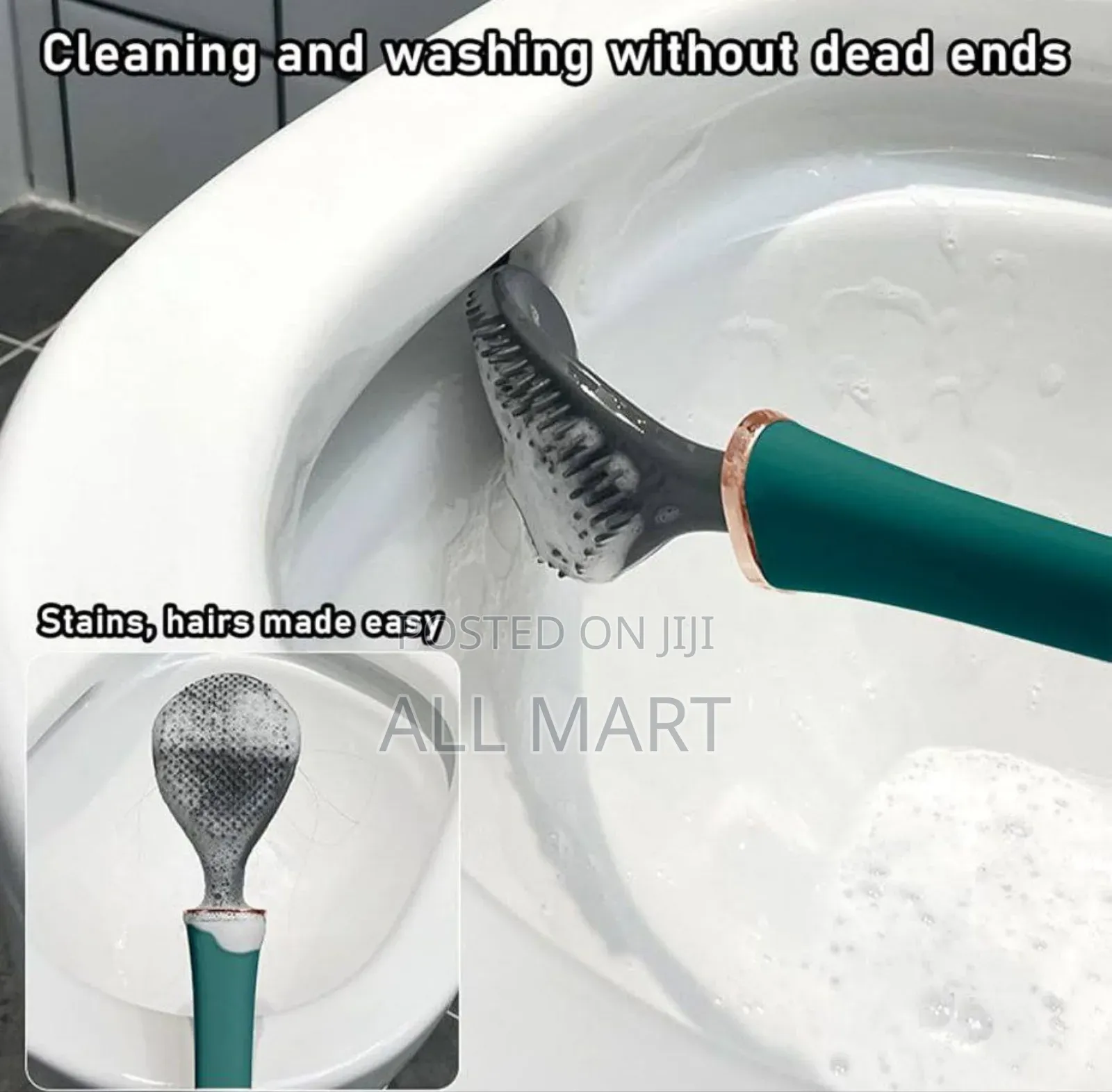 Wall-Mounted Toilet Cleaning Brush With Brush Holder