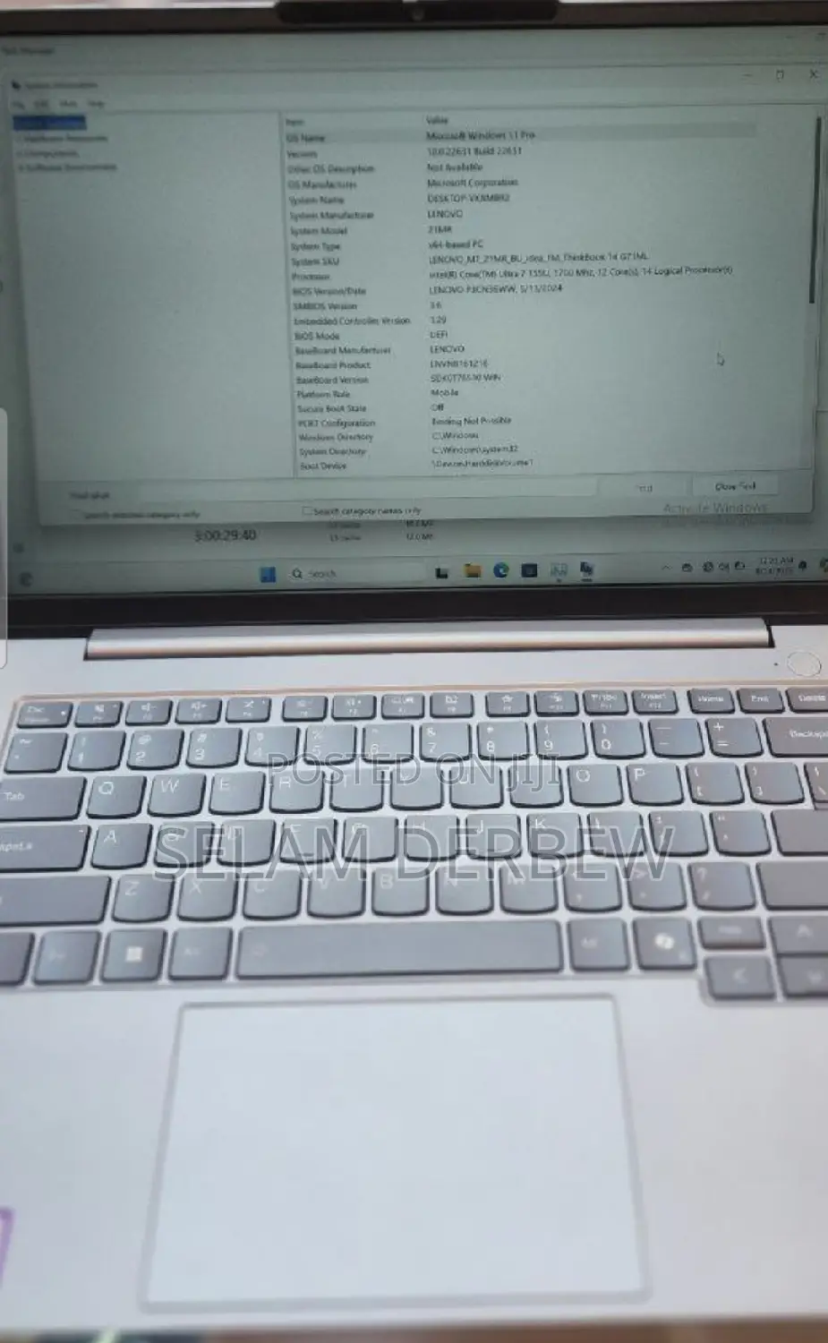 New Laptop Lenovo Thinkbook 14 32GB Intel Core Ultra 7 SSD 512GB