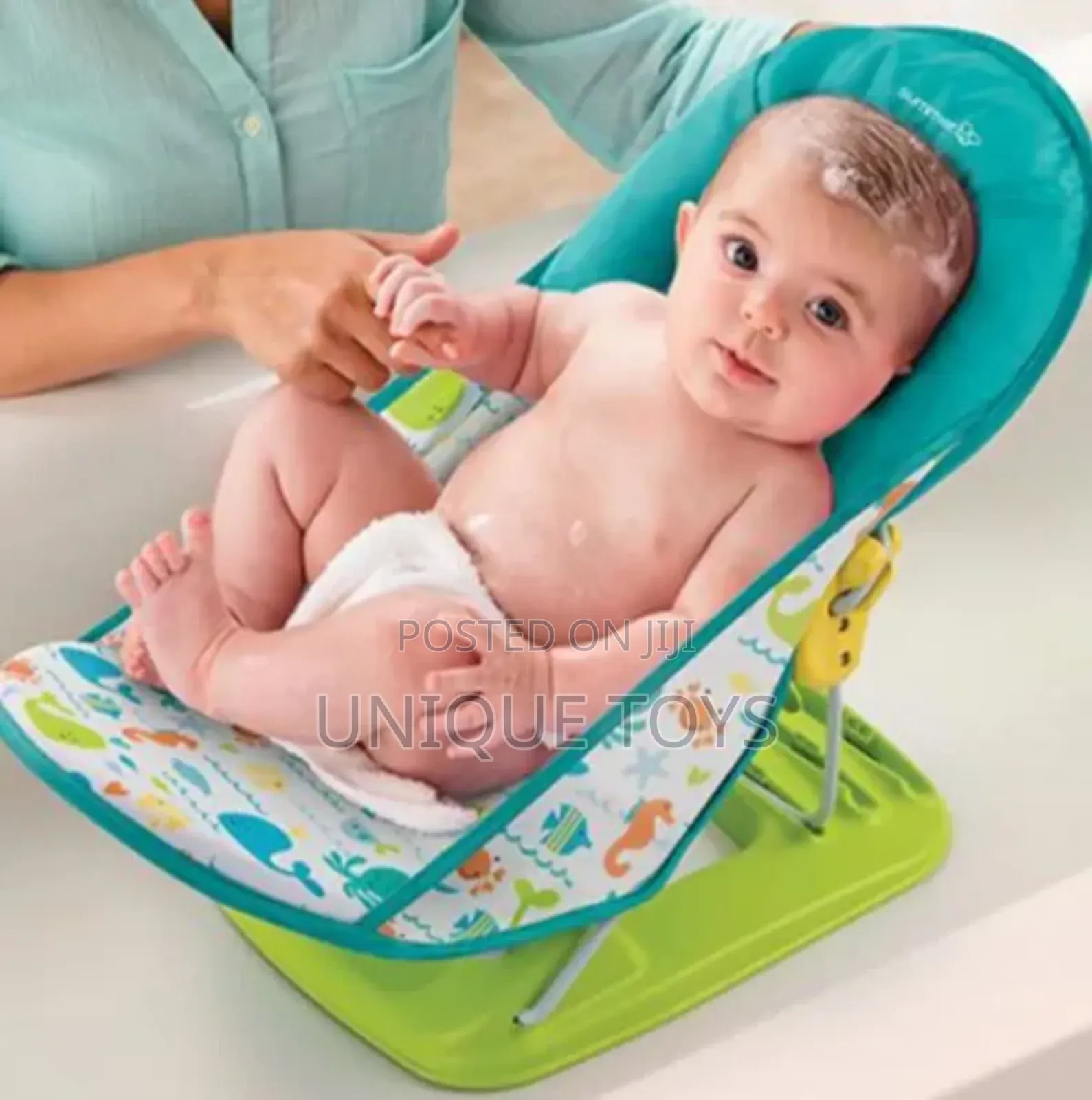 Deluxe Baby Bather Chair With Pillow – Green