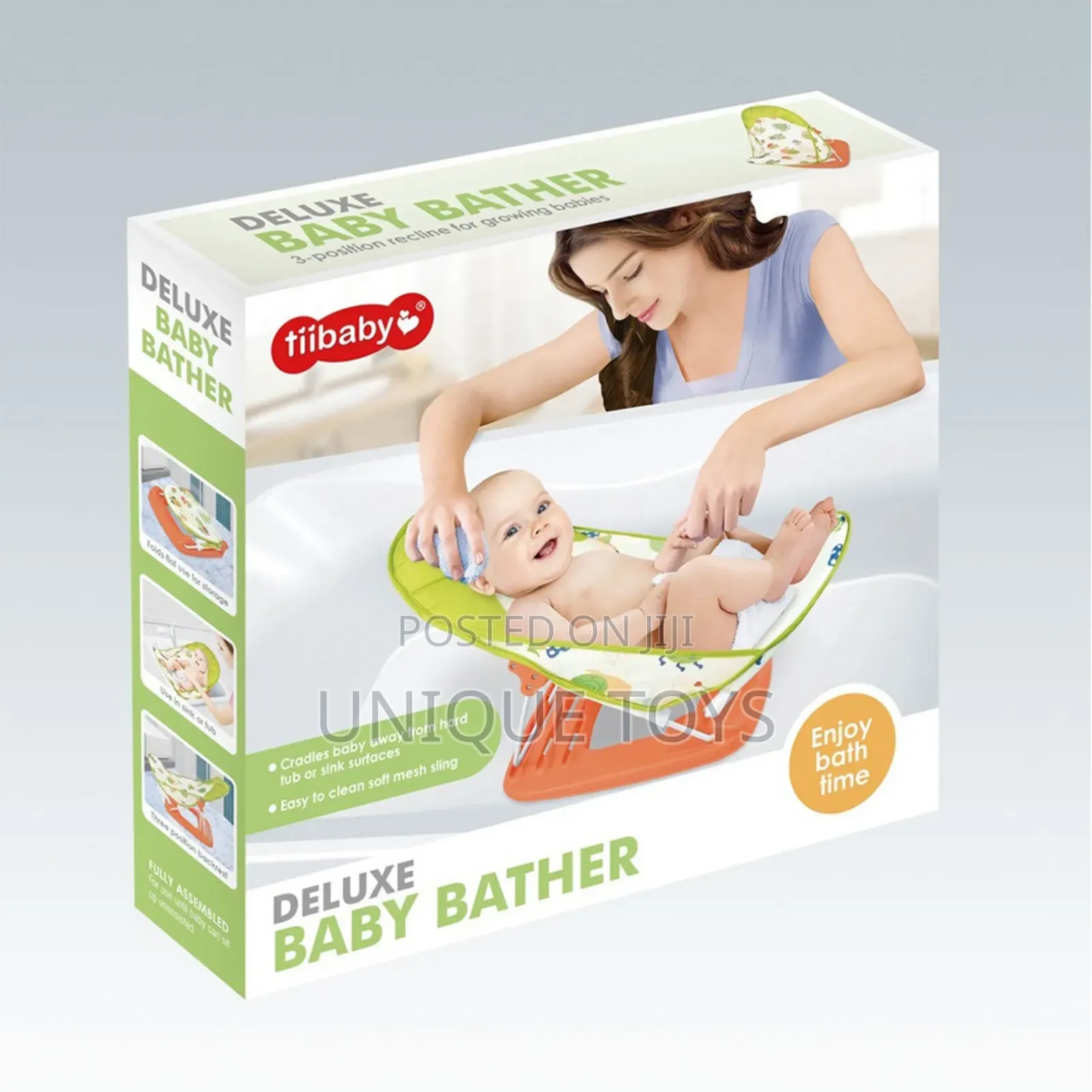 Deluxe Baby Bather Chair With Pillow – Green