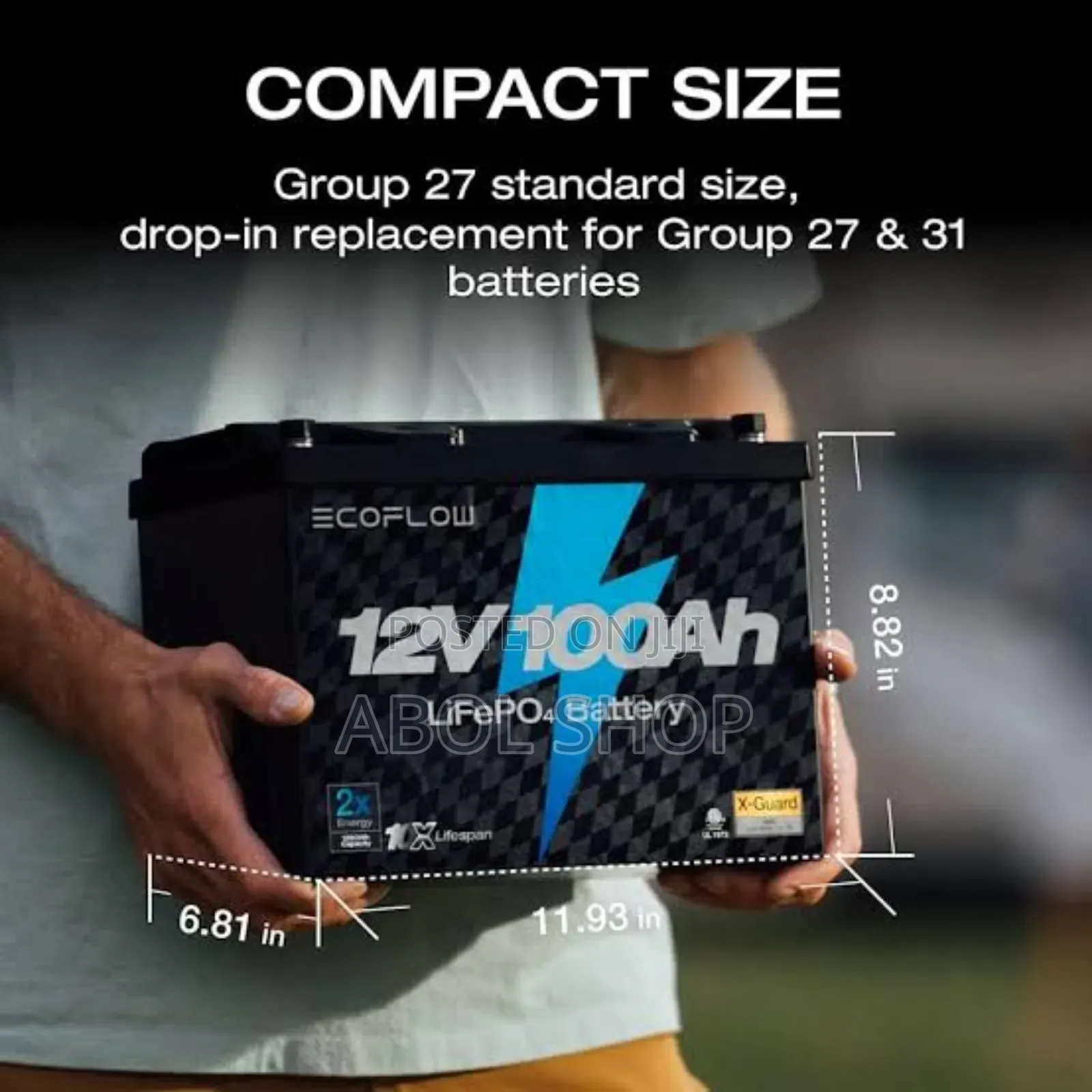 Ecoflow Lifepo4 Bp 100 12v 100 Ah Battery