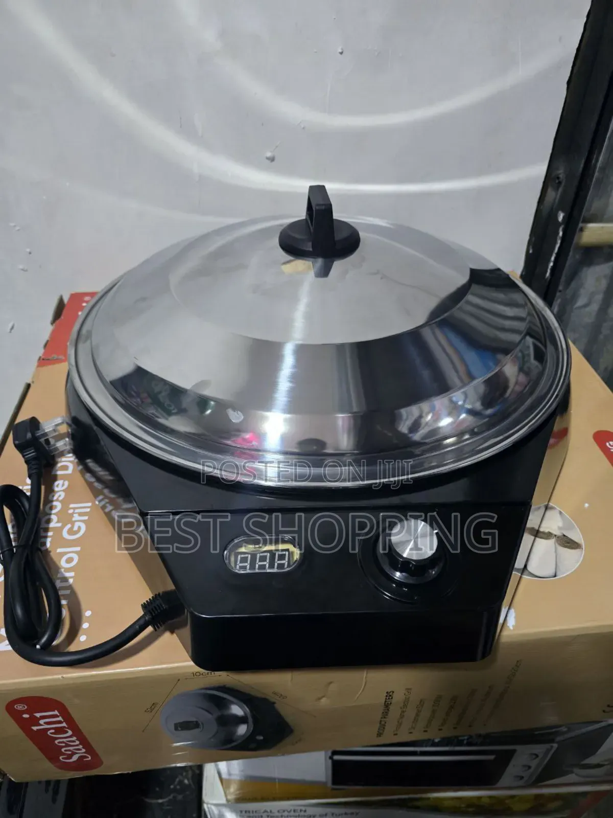 Saachi 52 Cm Ingera Pizza and Electric Grill እንጀራ መጋገሪያ