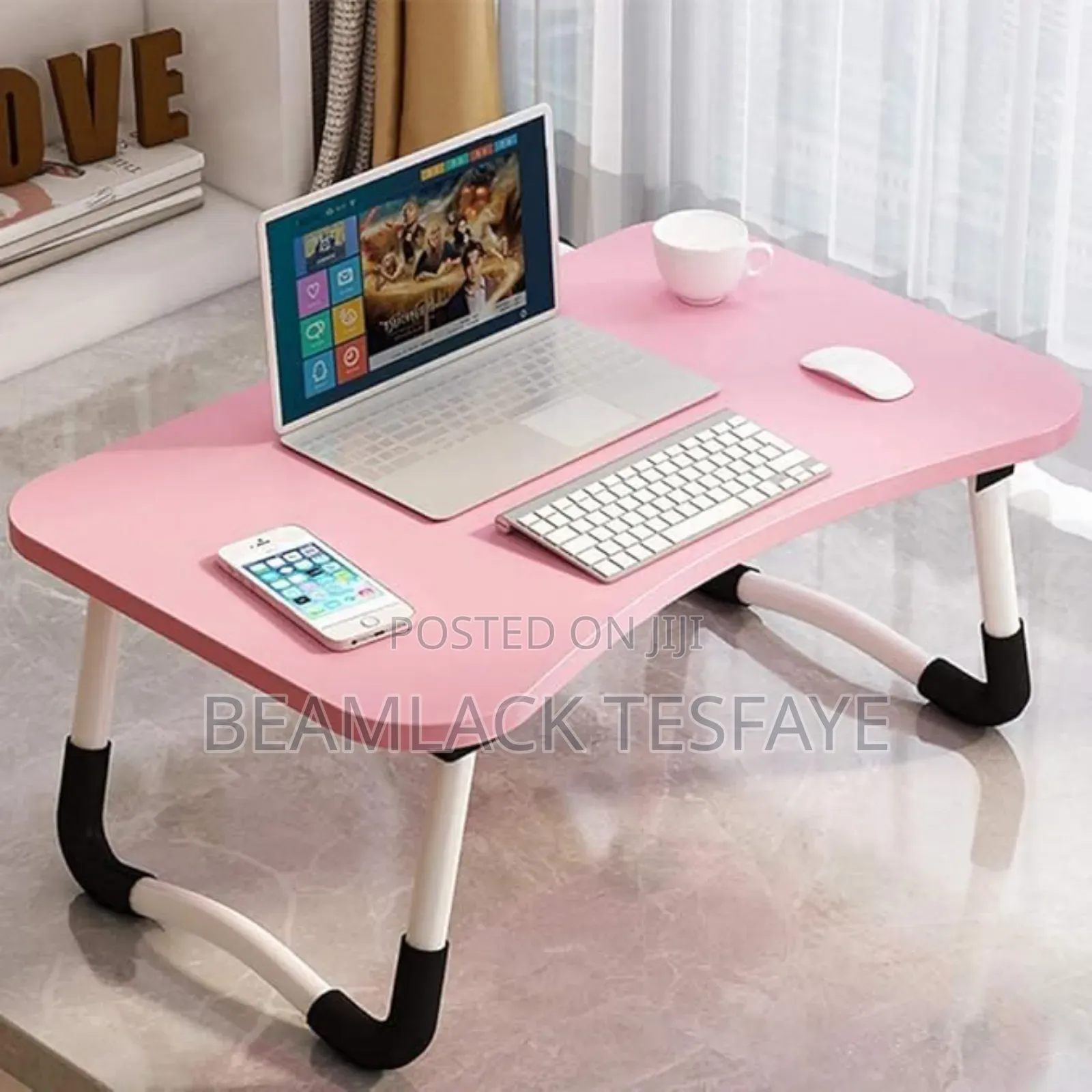 Foldable Portable Laptop Table With Cup