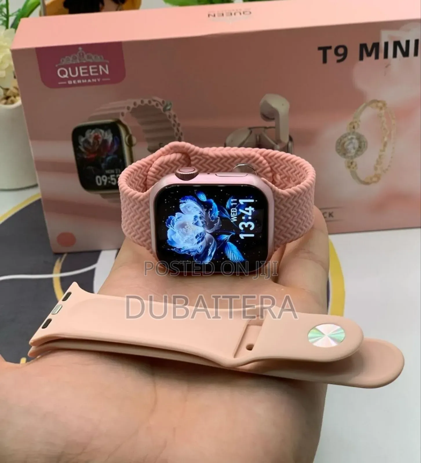 Germany Smart Watch + Airpods + Braclet + Extra Straps + Rose Flower
