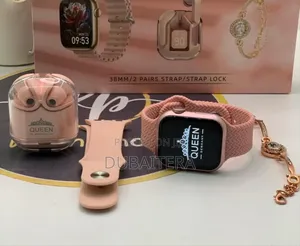 Photo - Germany Smart Watch + Airpods + Braclet + Extra Straps + Rose Flower
