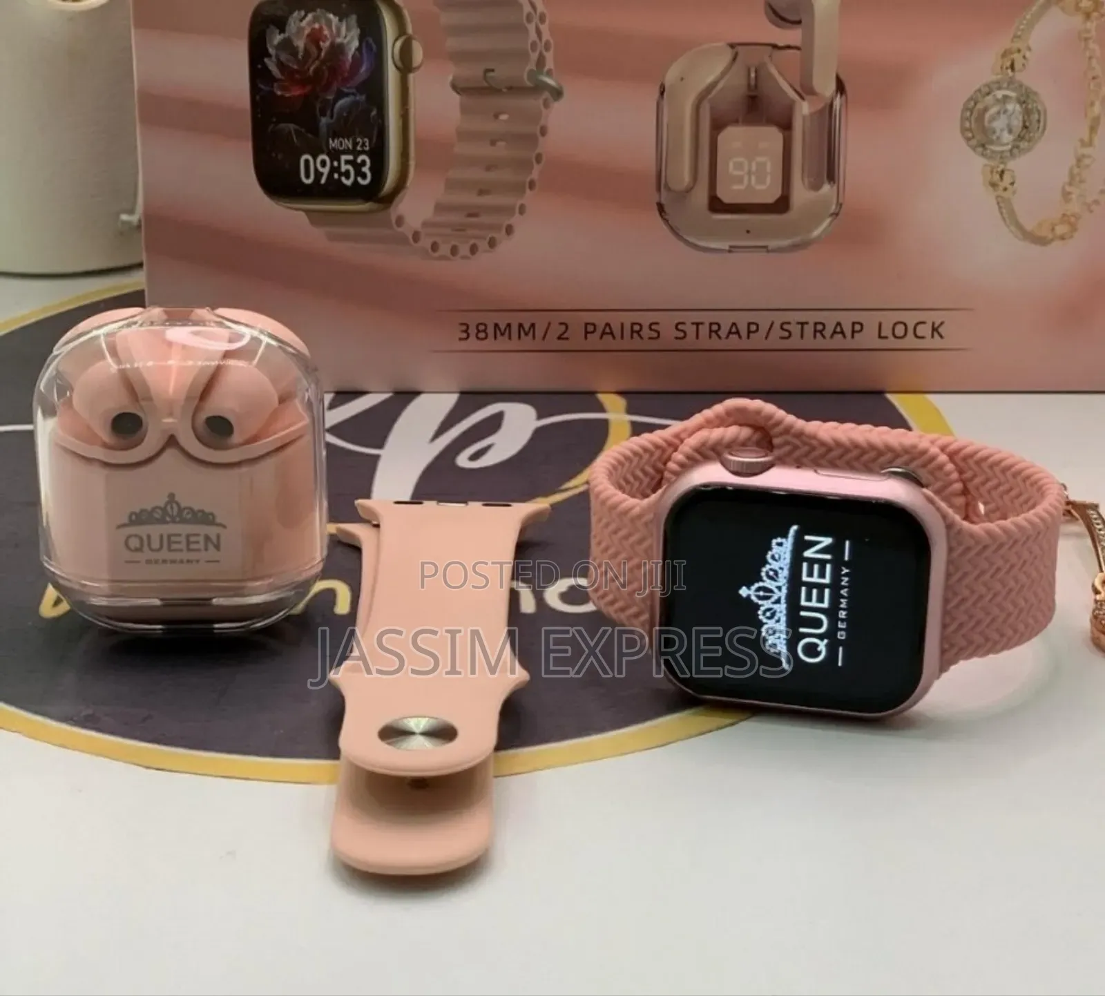 German Brand ስማርት ሰዓት With Airpods and Bracelet and Extra Straps