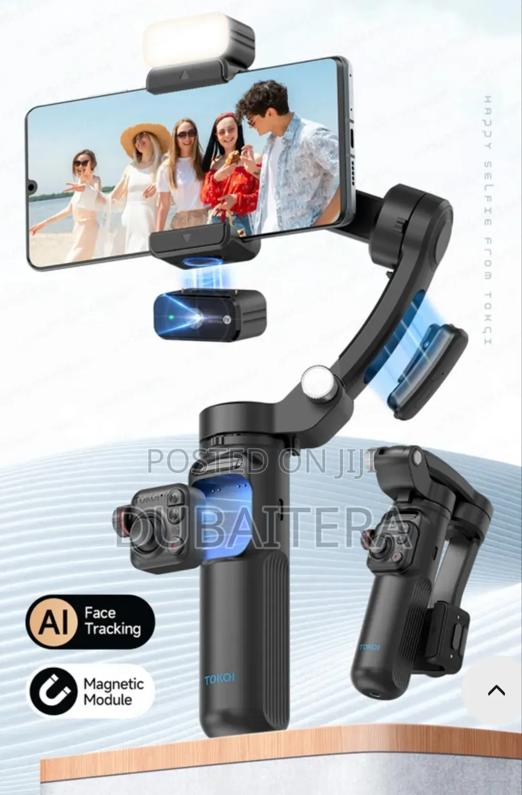 Ai Stabilzation ያለው 3 Axis Gimbal የራሱ የሆነ Radio Microphone ያለው የሚነቀል