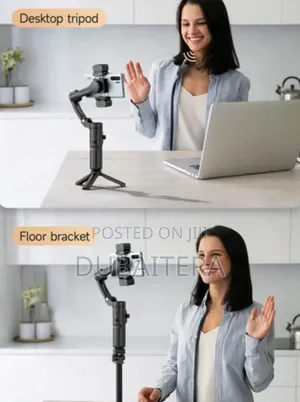 Photo - Ai Stabilzation ያለው 3 Axis Gimbal የራሱ የሆነ Radio Microphone ያለው የሚነቀል