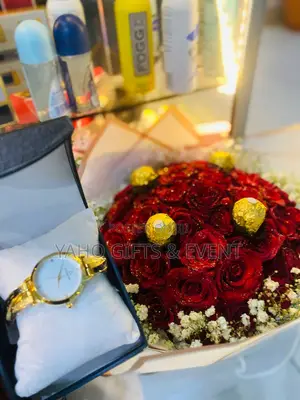 Brand Watch With Bouquet Gift