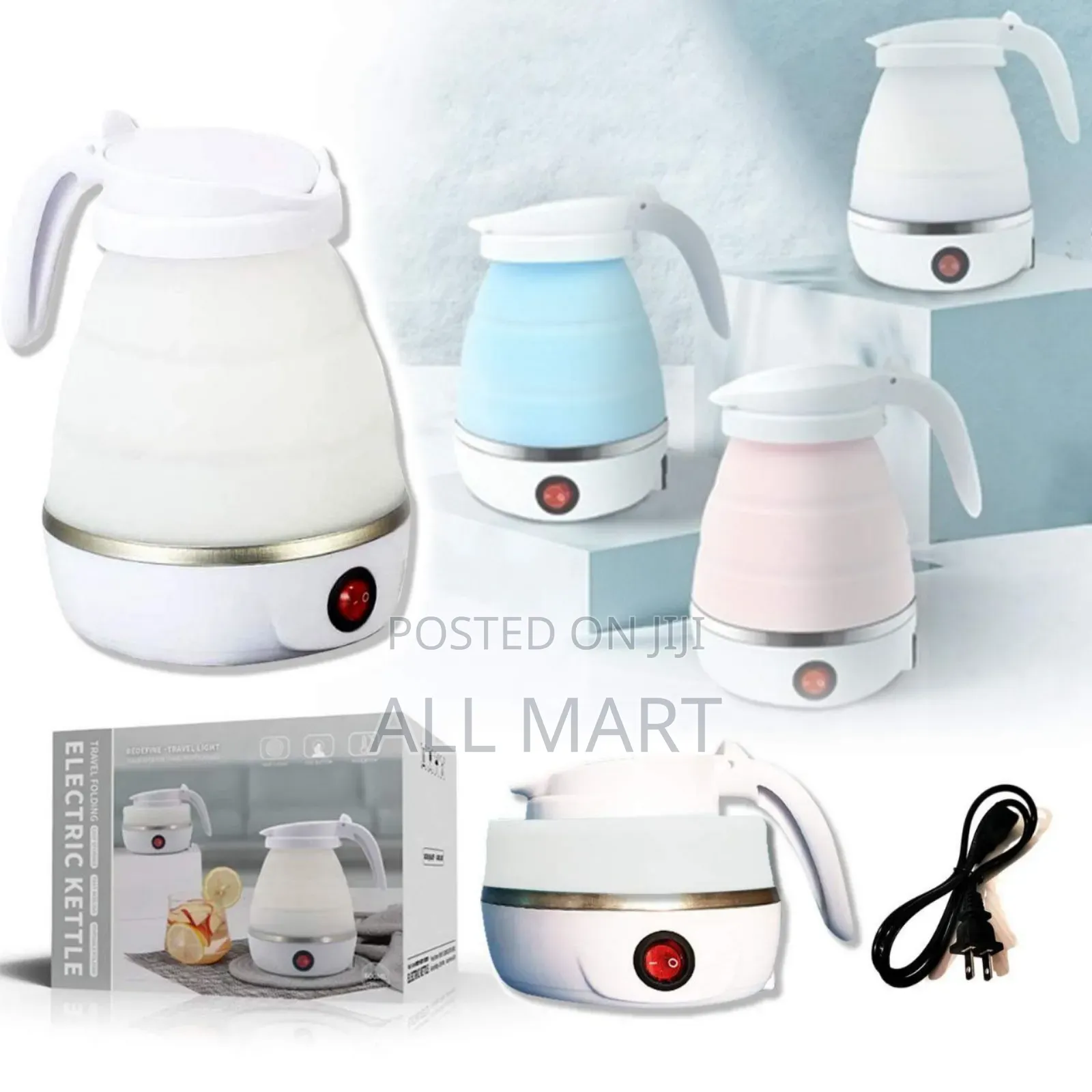  Foldable Electric Kettle – 600ml
ተጣጣፊ የኤሌክትሪክ ሶኬት የሚሰራ ቦይለር