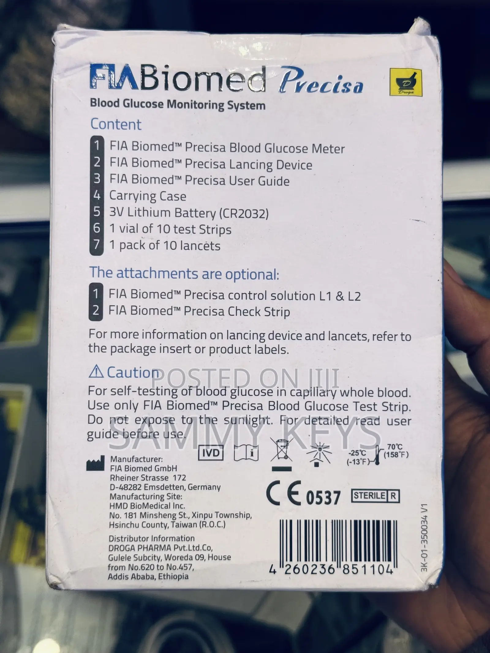 Precisa Fabiomed Blood Glucose Monitoring System