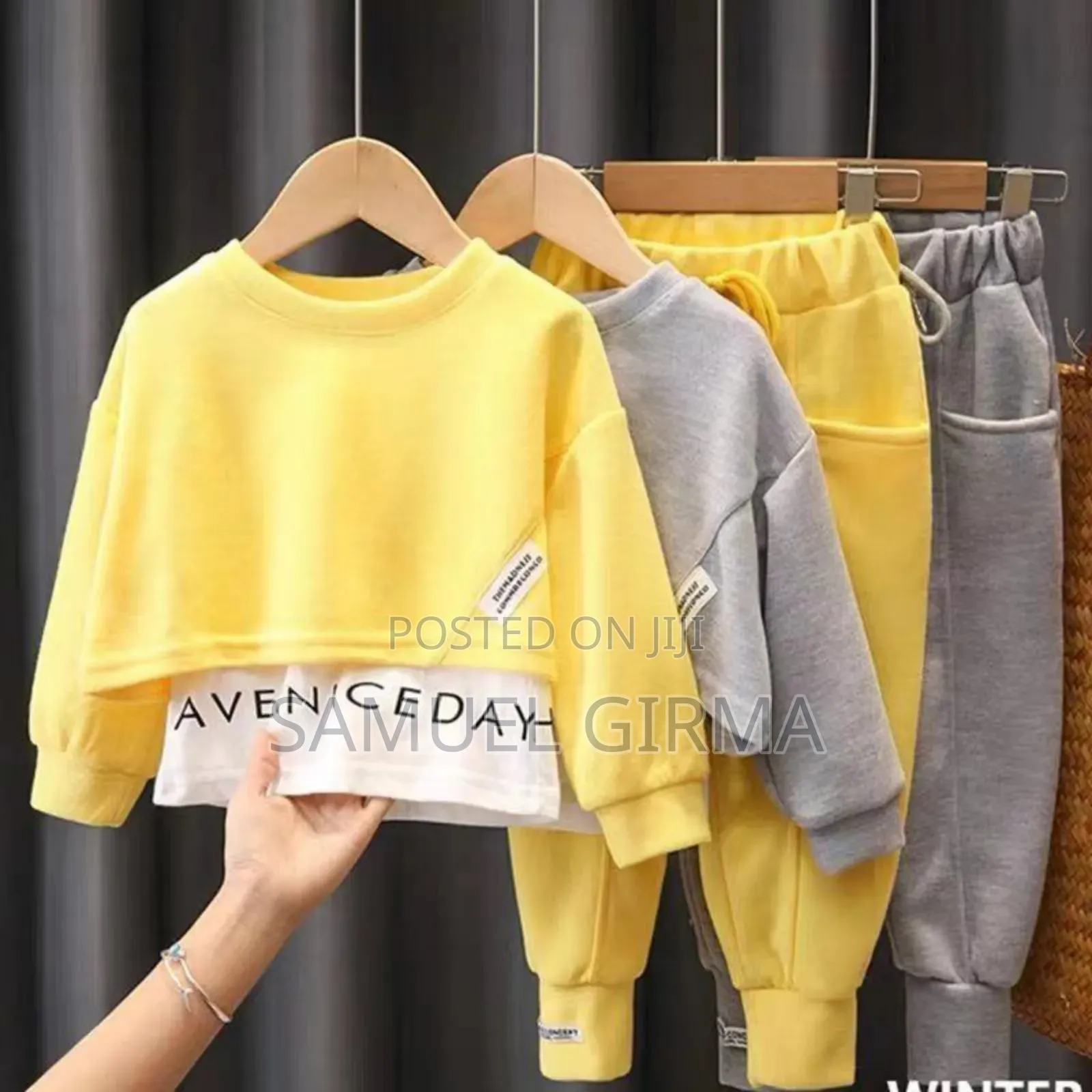 Mk- 0612 Unisex Two Piece Set Top and Pant Set Size: 3-10 Years