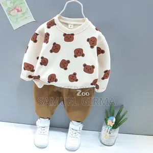 Photo - Mk- 0615 Spring and Autumn Baby Two-Piece Set Outfit Size: 1-5 Year
