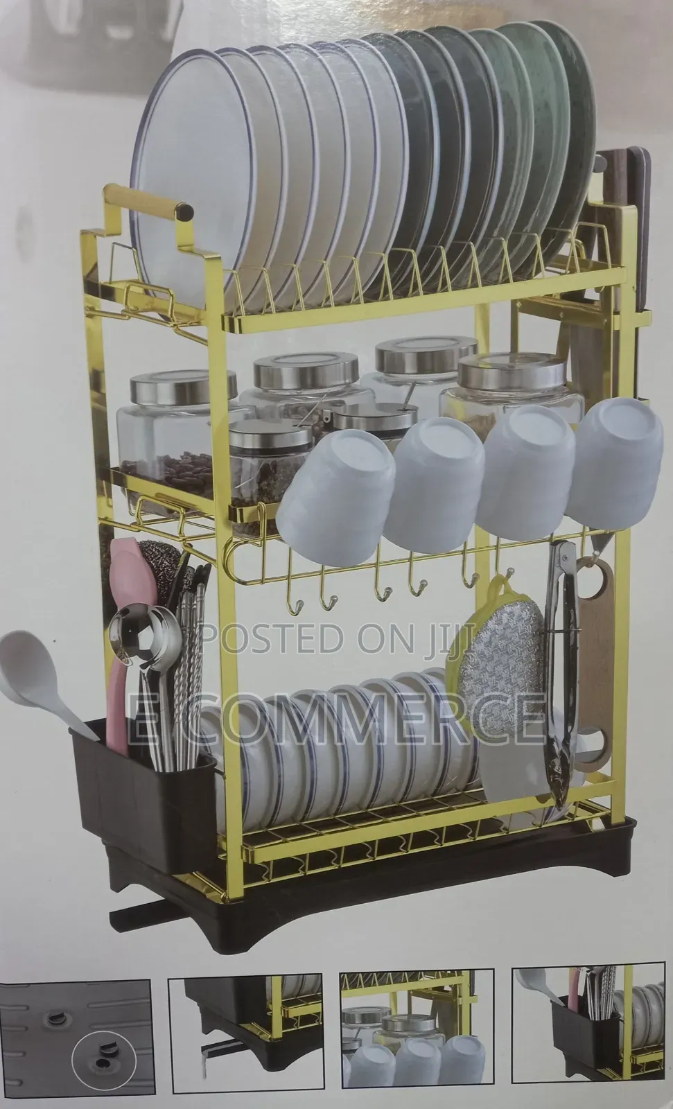 ኦርጂናል የታጠበ እቃ መደርደሪያ