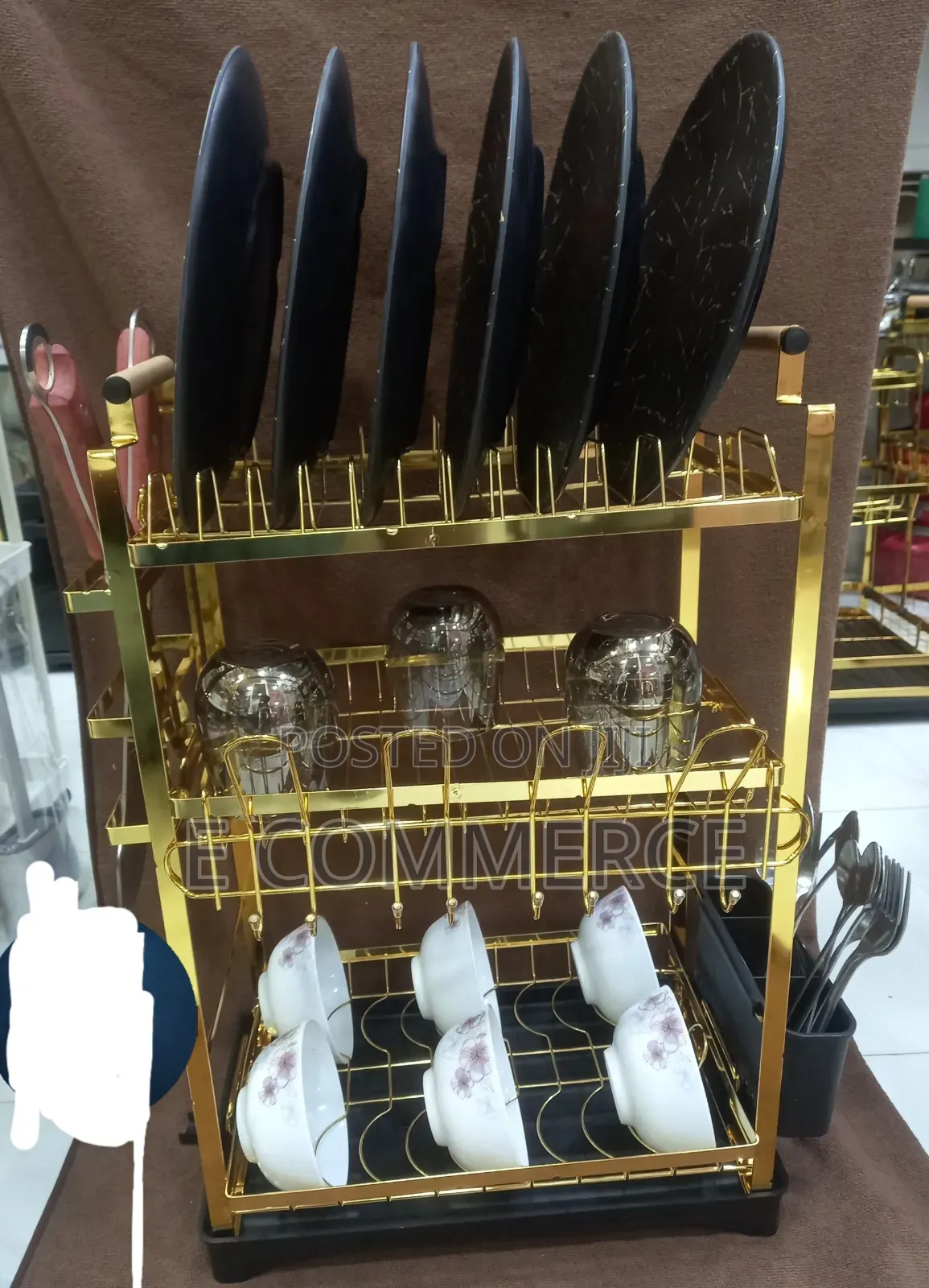 ኦርጂናል የታጠበ እቃ መደርደሪያ