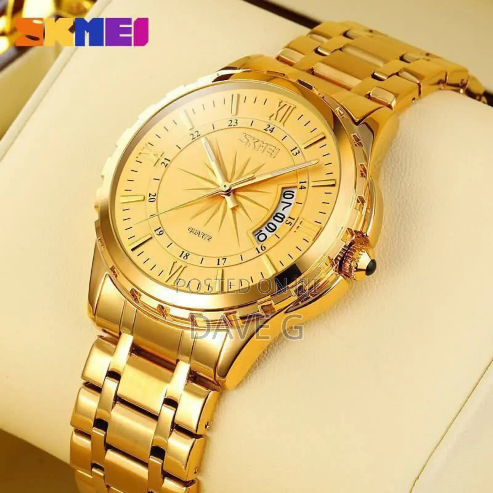 Fashionable Luxury Men Quartz Waterproof Watch Display Calendar Watch