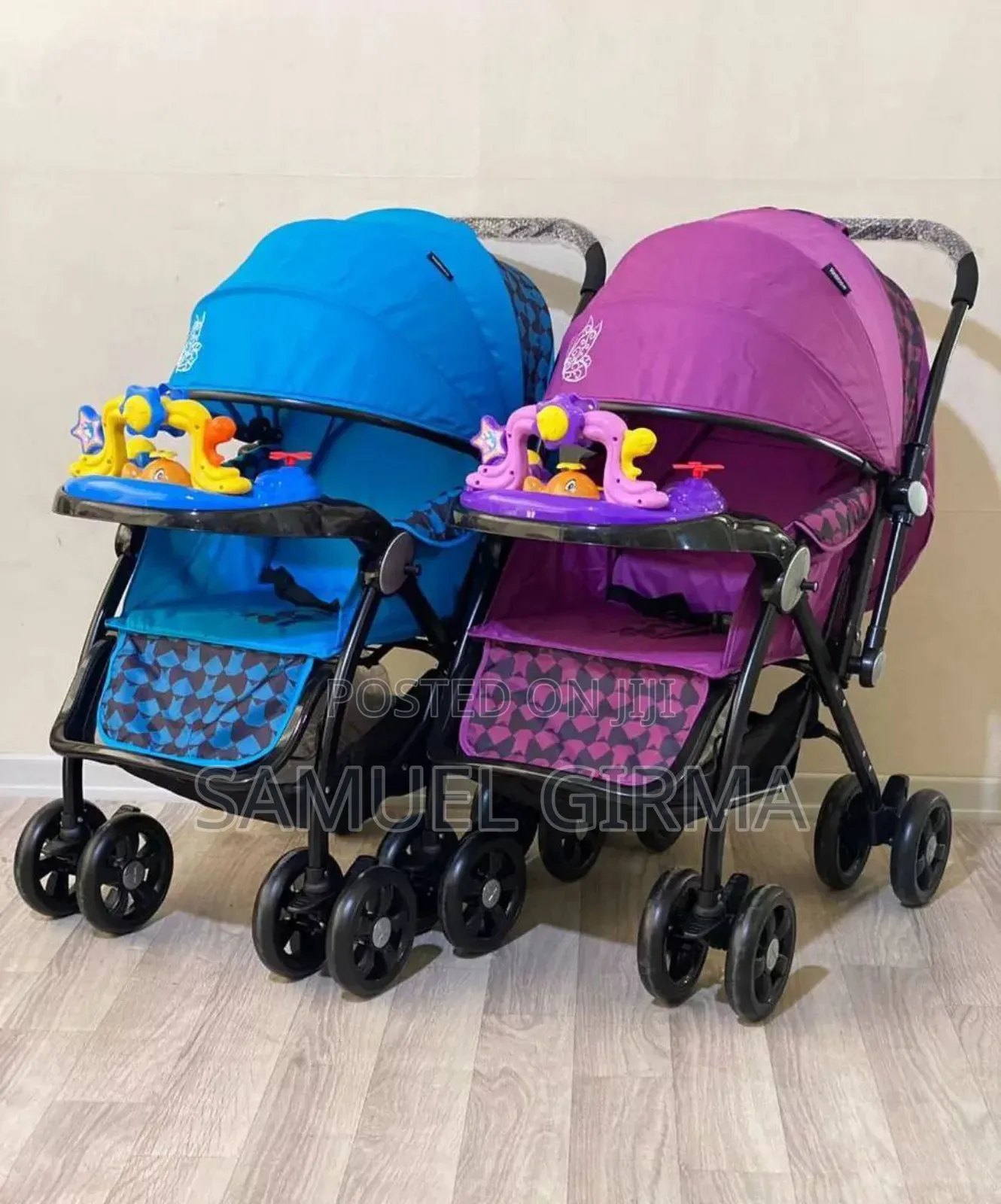 ራሱ መጫወቻ ያለዉ (የሚገጠም የሚነሳ) Baby Stroller