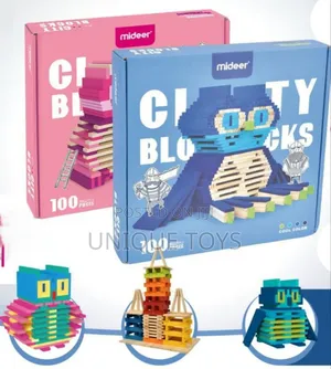 Photo - Wooden City Blocks – 100 PCS No Glue No Buckles