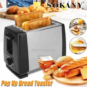 Sokany Slice Bread Toaster | 700w | Toast Defrost Reheat | Easy Clean