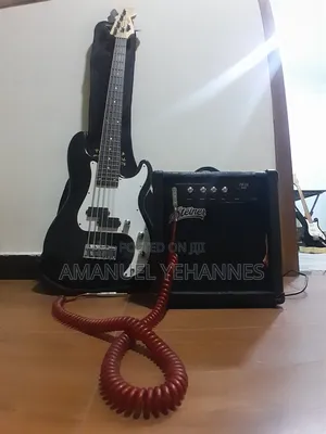 Bass Guitar With Bass Amplifier